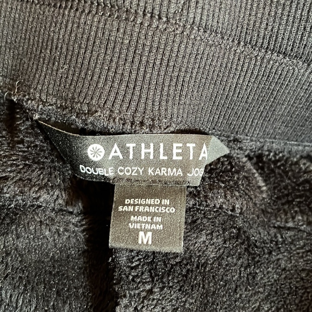 ATHLETA Double Cozy Karma Black Loungewear Jogger Sweatpants - Picture 13 of 15